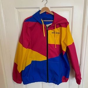Fun 90s inspired colorful windbreaker size 2XL